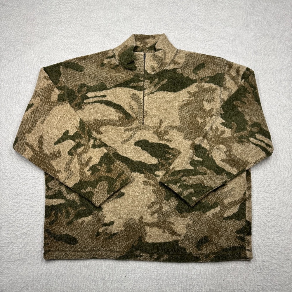 Cabela's  1/4 Zip Camo Pullover Sweater Sherpa Men's Size XL